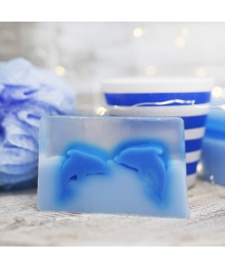 Jabón diseño delfines - geranio