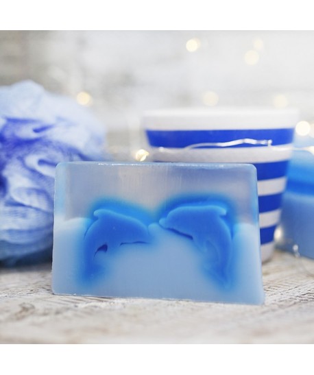 Jabón diseño delfines - geranio