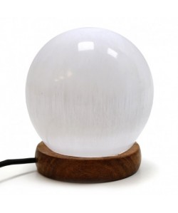 Lámpara sal natural Himalaya esfera BLANCA USB