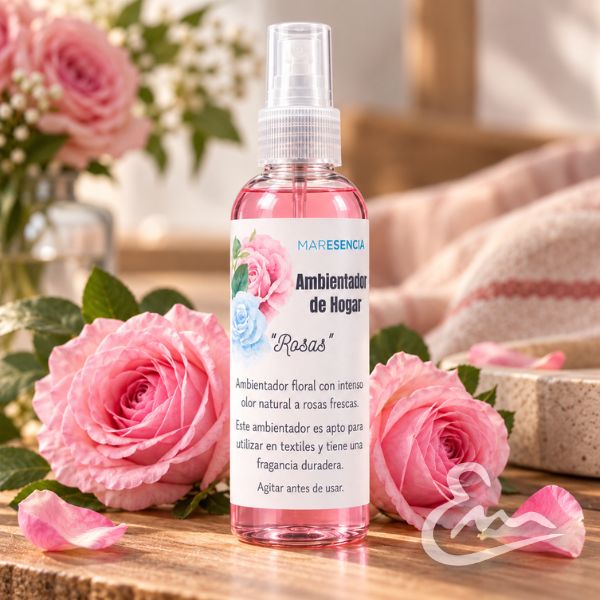 ambientador de hogar en spray de rosas con intenso olor a rosas frescas y fragancia duradera. apto para utilizar en textiles. ambientador de hogar en spray de rosas con intenso olor a rosas frescas y fragancia duradera. apto para utilizar en textiles.