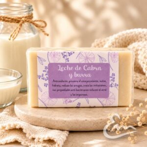 jabón natural de leche de cabra y burra hidratante maresencia