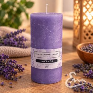 vela artesanal de lavanda 486,5 g aromaterapia y relajación
