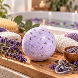 bola bano natural lavanda