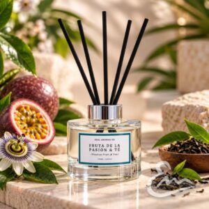 difusor de aroma fruta de la pasión y té, mikado fruta de la pasión y té, ambientador fruta de la pasión, ambientador de té, difusor fruta de la pasión, difusor de aroma 120 ml, mikado 120 ml,
