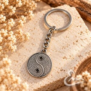 llavero yin yang amuleto proteccion equilibrio