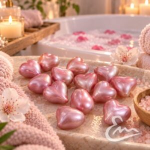 perla aceite rosas bano corazon