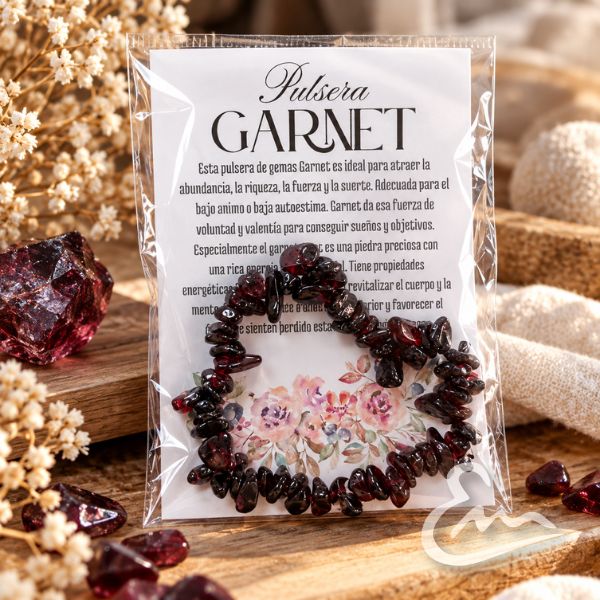 pulsera garnet natural granate almandino pulsera garnet natural granate almandino