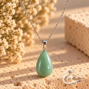 collar aventurina verde gota acero inoxidable.jpg (1)